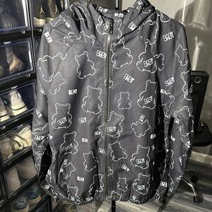 Bear Print Jacket - Black